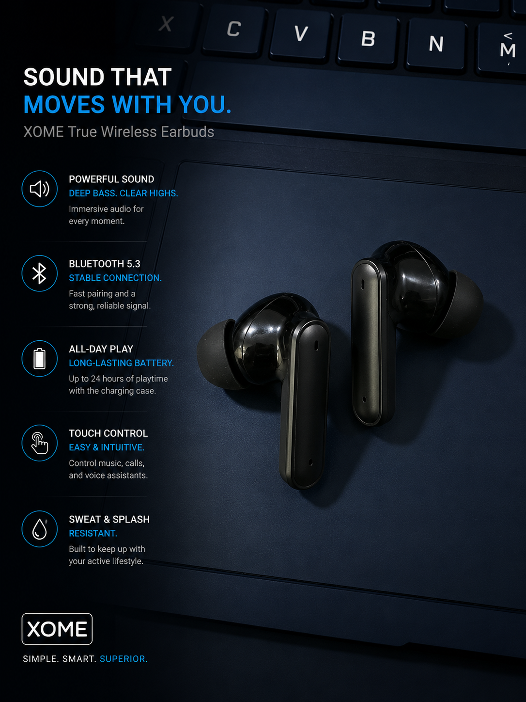 XOME X5 Pro True Wireless Earbuds