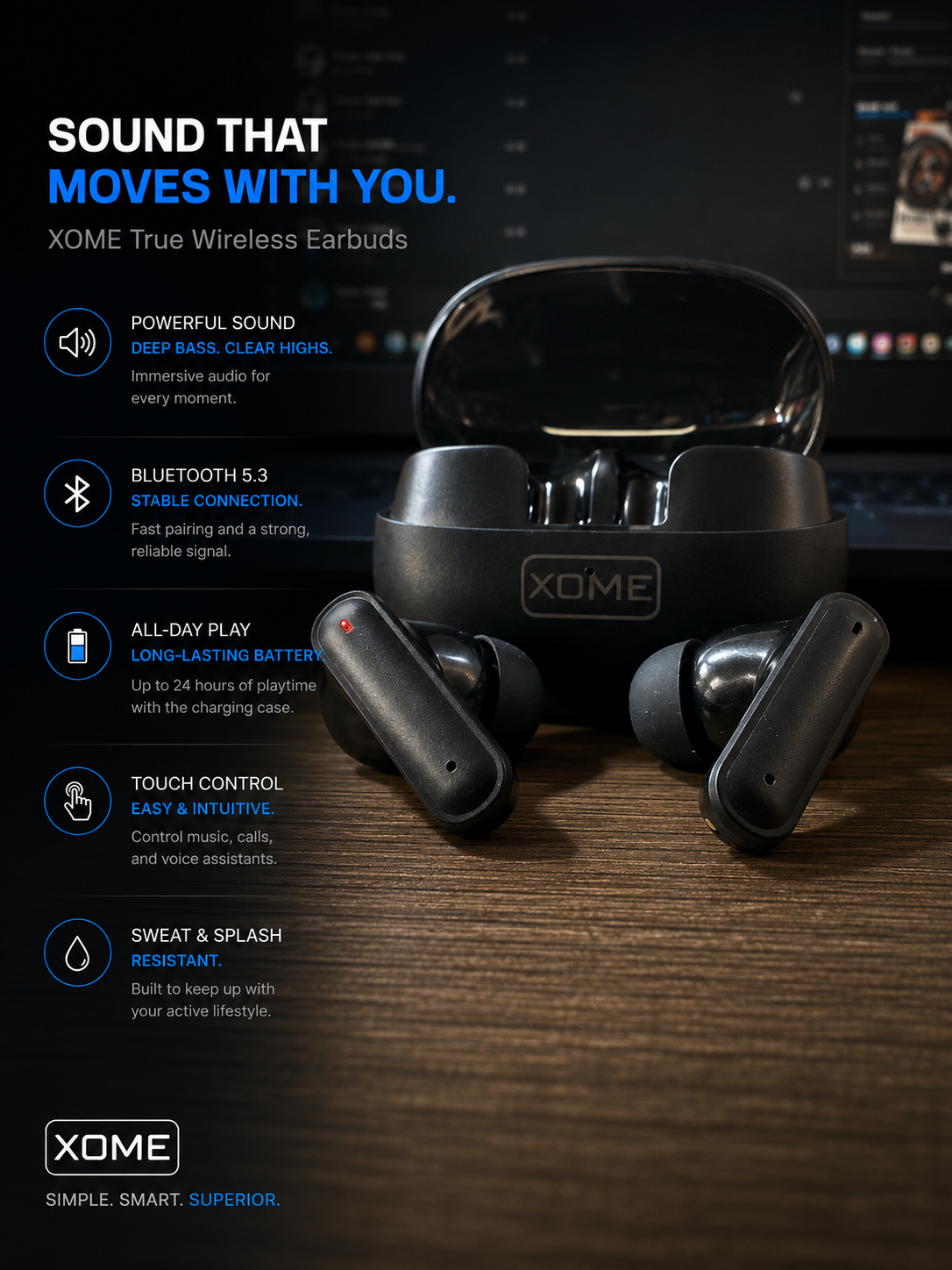 XOME X5 Pro True Wireless Earbuds