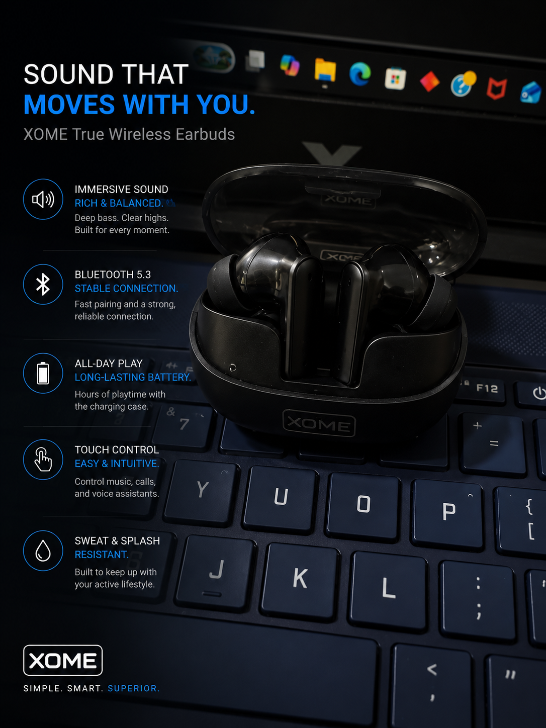 XOME X5 Pro True Wireless Earbuds