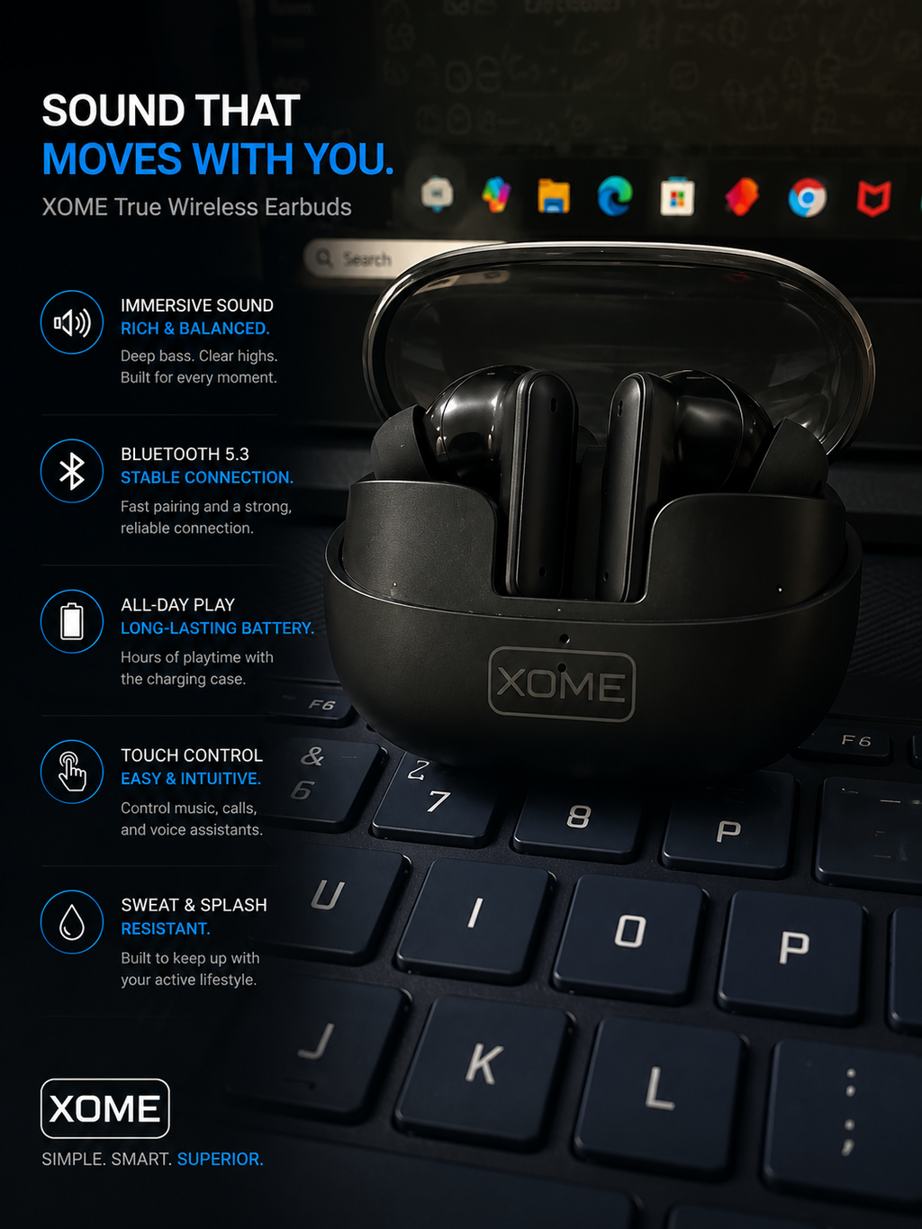 XOME X5 Pro True Wireless Earbuds