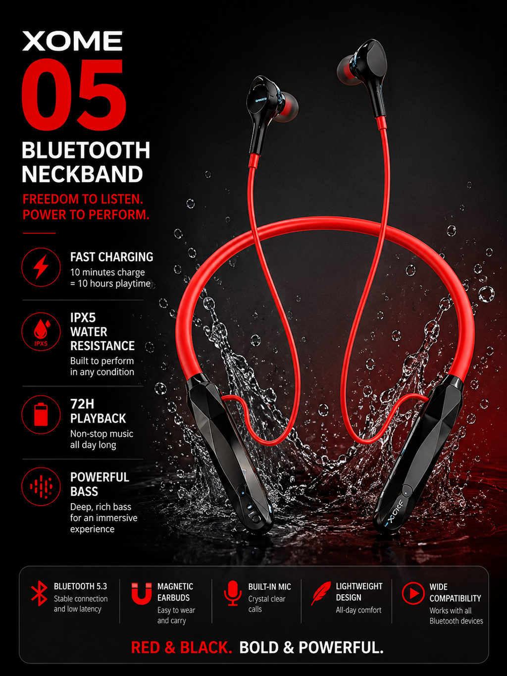 Xome 05 Wireless Bluetooth Neckband