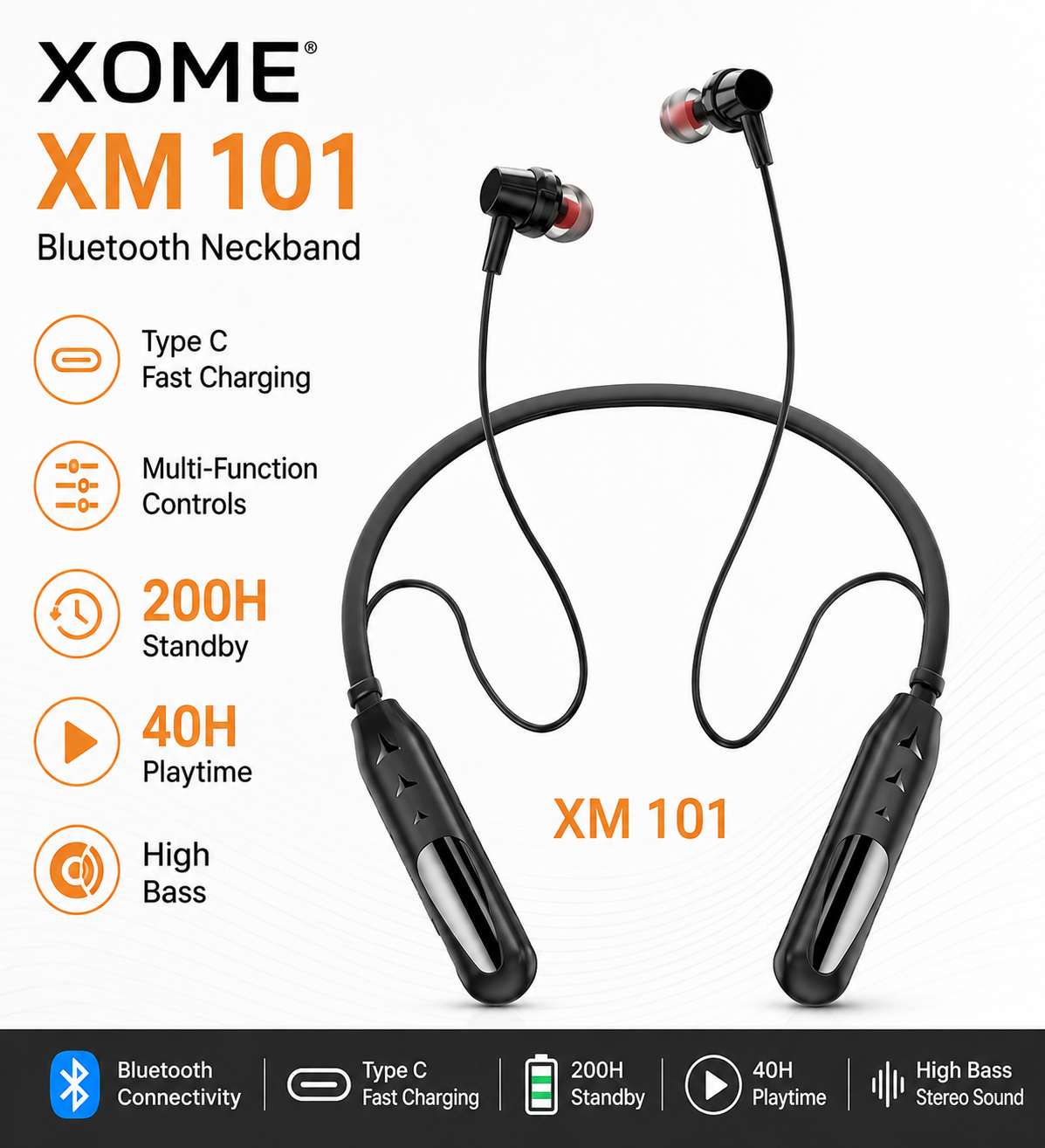 XOME XM 101 Bluetooth Neckband