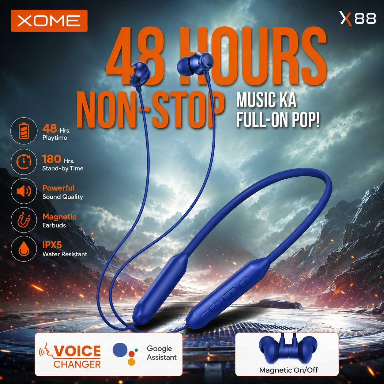 Xome X88 Bluetooth Neckband