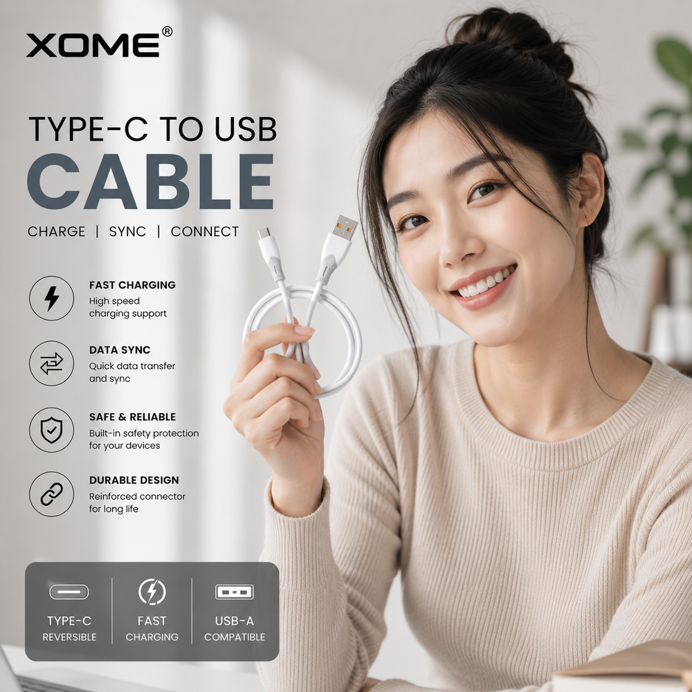 XOME Turbo-Silicone Type-C Fast Charging Cable