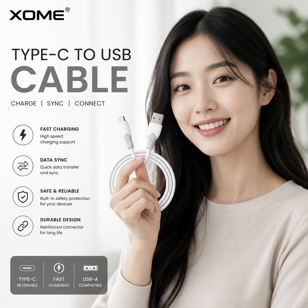 XOME Turbo-Silicone Type-C Fast Charging Cable
